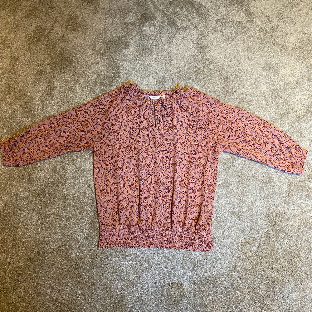 Last Chance- Reitmans Pink Floral Blouse